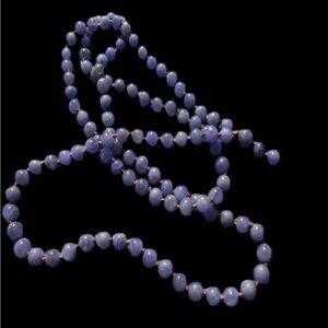 Genuine Tanzanite 8mm Mala Unisex Necklace